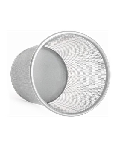 Papelera metalica q-connect rejilla gris...