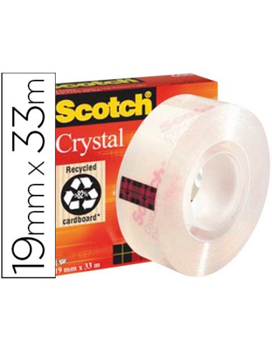 Cinta adhesiva scotch supertransparente 33 m x...