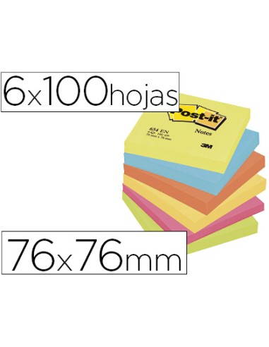 Bloc de notas adhesivas quita y pon post-it...