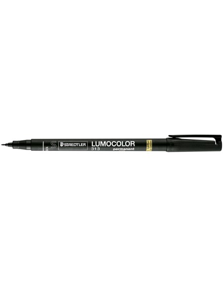 Rotulador staedtler lumocolor retroproyeccion punta de fibra permanente 313-9 negro punta super fina redonda 0.4 mm