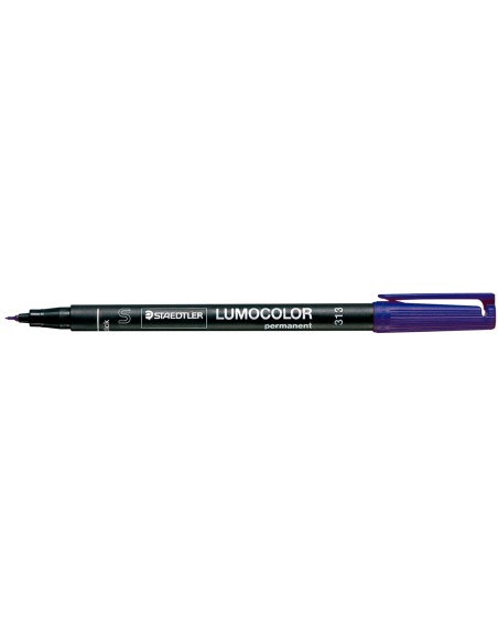 Rotulador staedtler lumocolor retroproyeccion punta de fibra permanente 313-3 azul punta super fina redonda 0.4 mm