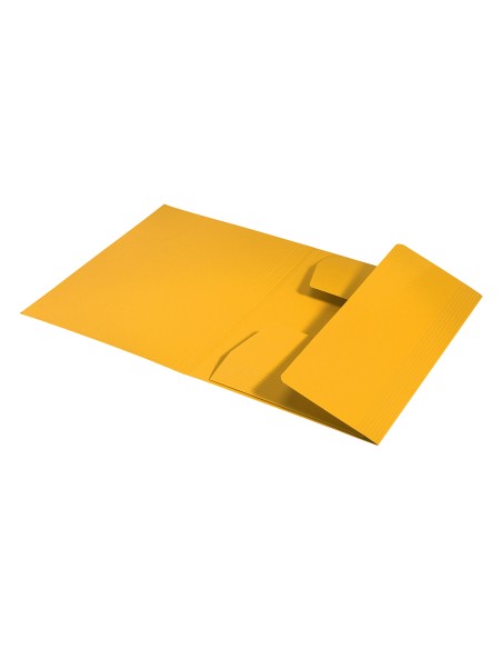 Subcarpeta leitz recycle con tres solapas din a4 carton 100% reciclable amarillo