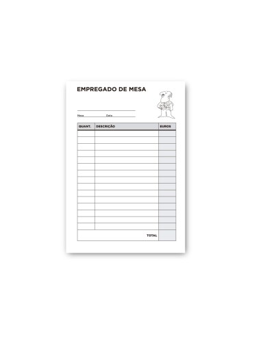 Talonario liderpapel camarero octavo sin iva...