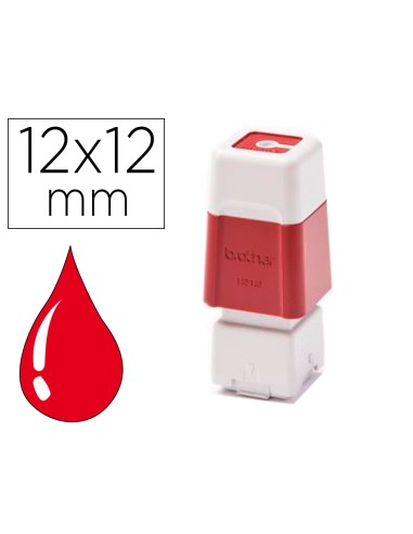 Sello automatico brother 12 mm x 12 mm rojo