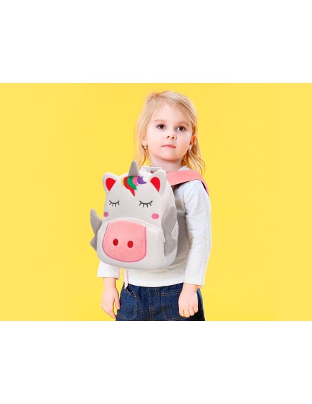 Mochila preescolar liderpapel peluche infantil unicornio 260x100x240 mm