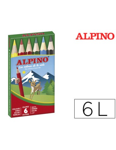 Lapices de colores alpino 651 caja de 6 colores...