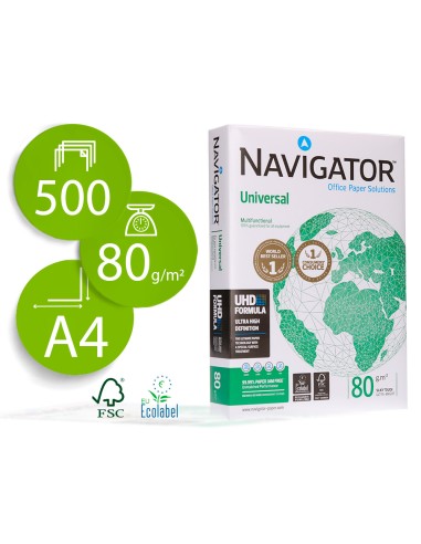 Papel fotocopiadora navigator din a4 80 gramos...