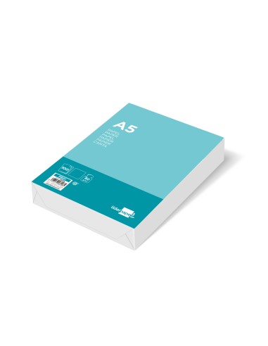Papel liderpapel a5 80g/m2 liso paquete de 100...