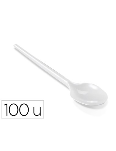 Cucharilla de plastico blanco reutilizable...