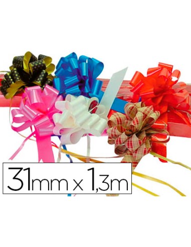 Cinta para hacer lazos blanco 130 cm x 31 mm...