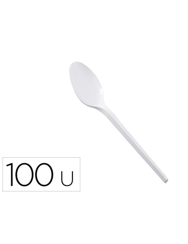 Cuchara sopera de plastico blanco reutilizable...