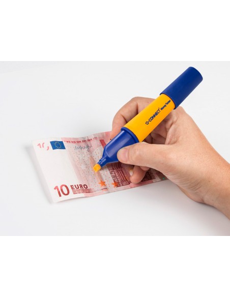 Rotulador q-connect money tester detector de billetes falsos