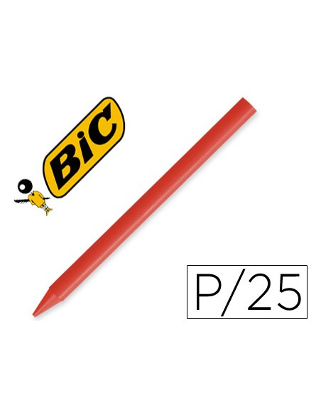Lapices plastidecor unicolor rojo-03 caja de 25 unidades