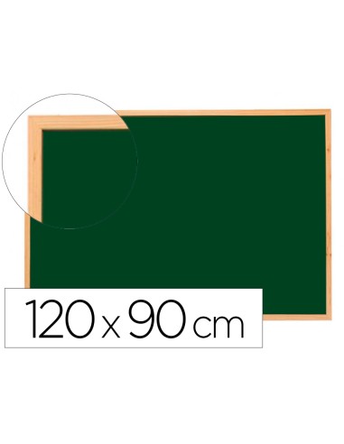 Pizarra verde q-connect marco de madera 120x90...