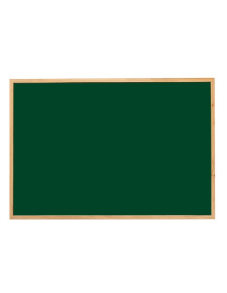 Pizarra verde q-connect marco de madera 120x90 cm sin repisa