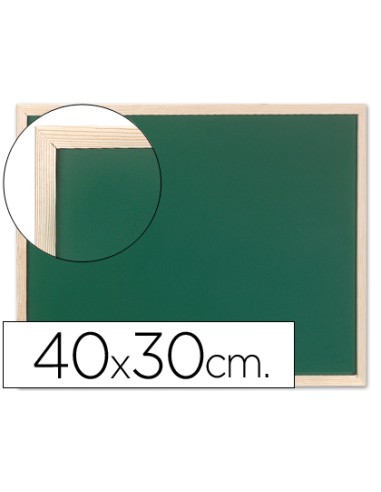 Pizarra verde q-connect marco de madera 40x30...