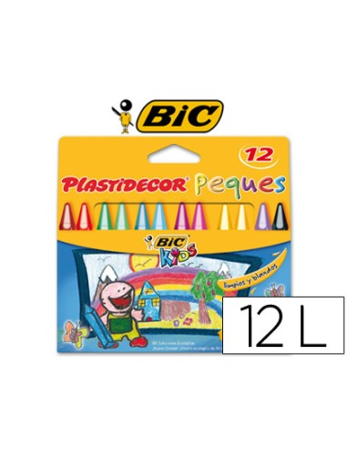 Lapices cera plastidecor peques caja de 12...