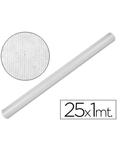 Papel kraft liderpapel blanco rollo 25x1 m