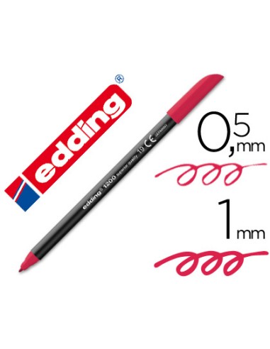 Rotulador edding punta fibra 1200 carmin n. 19...