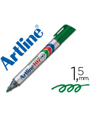 Rotulador artline marcador permanente 107 verde...