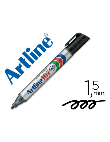 Rotulador artline marcador permanente 107 negro punta redonda