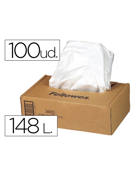 Bolsa de residuos fellowes para destructora de documentoscaja con 50 und. para ps220 220c/320/320cc