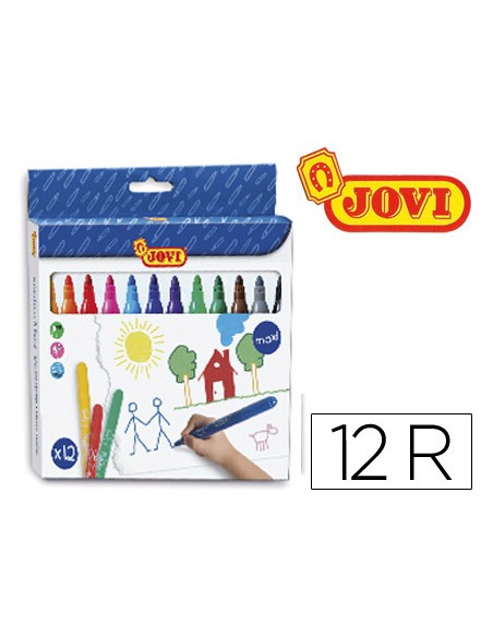 Rotulador jovi maxi 13 mm caja de 12 unidades colores surtidos