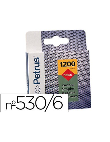 Grapas petrus nº 530/6 caja de 1200 unidades