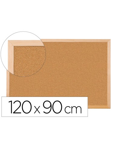 Pizarra corcho q-connect 120x90 cm marco de madera