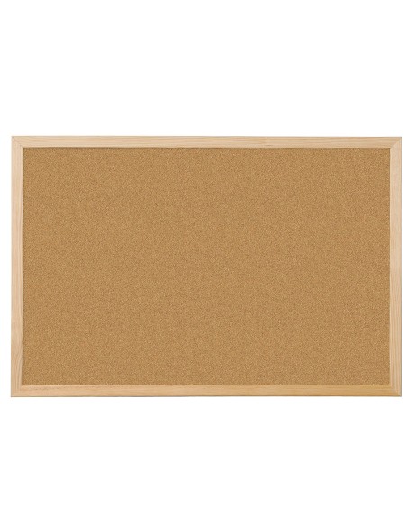 Pizarra corcho q-connect 120x90 cm marco de madera