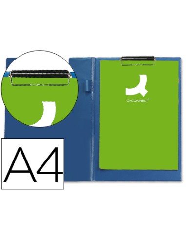 Carpeta q-connect miniclips plastico din a4 azul