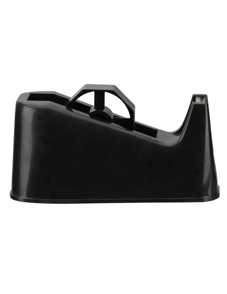 Portarrollo sobremesa q-connect plastico para cintas de 33 y 66 m color negro