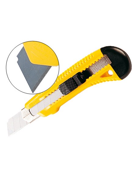 Cuter q-connect plastico ancho retractil cuchilla 18 mm xd-38 blister 1 unidad