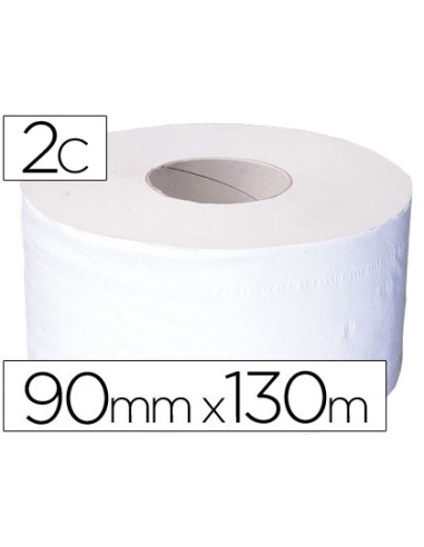 Papel higienico jumbo 2 capas celulosa pura...