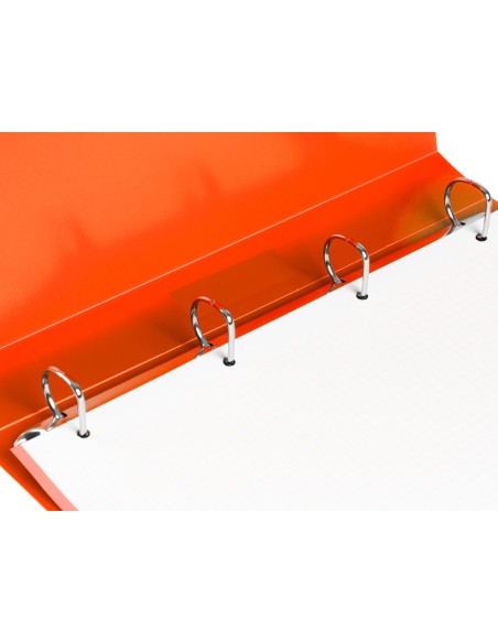 Carpeta liderpapel 4 anillas 25 mm mixtas 43431 polipropileno din a4 naranja serie frosty