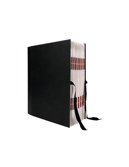Carpeta fuelle liderpapel folio carton forrado negra