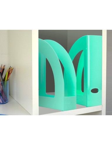 Revistero plastico q-connect color menta...