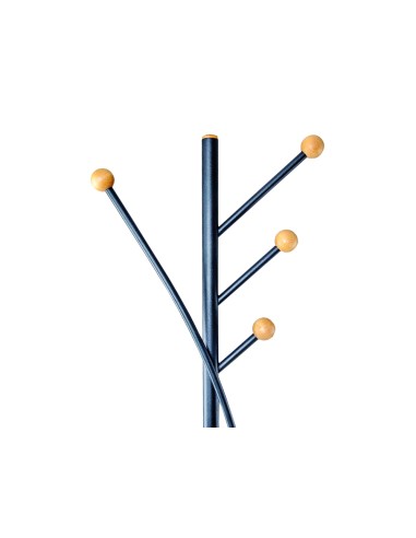 Perchero metalico maullaura 4 colgadores madera...