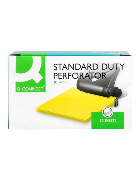 Taladrador q-connect kf01235 negro abertura 2,7 mm capacidad 27 hojas