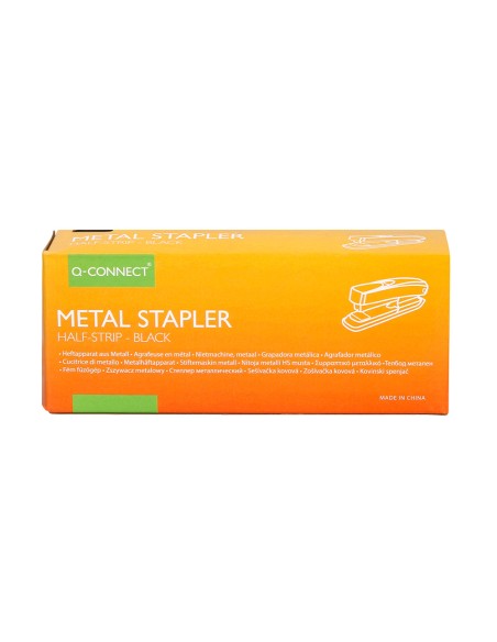 Grapadora q-connect kf01044 metalica negra capacidad 20 hojas