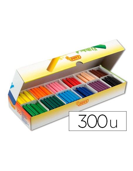 Lapices cera jovicolor caja con 300 unidades colores surtidos
