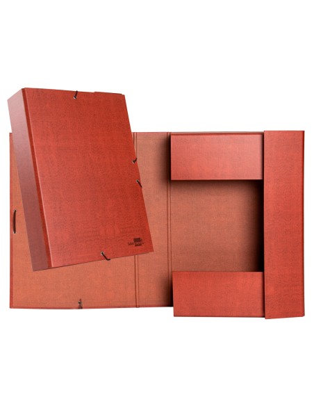 Carpeta proyectos liderpapel folio lomo 70mm carton forrado cuero