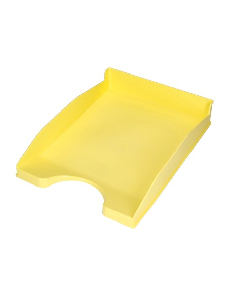 Bandeja sobremesa plastico q-connect amarillo pastel opaco 240x70x340 mm