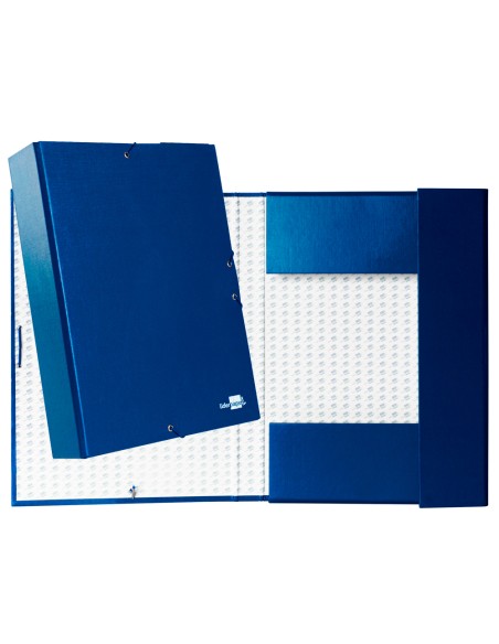 Carpeta proyectos liderpapel folio lomo 70mm carton forrado azul