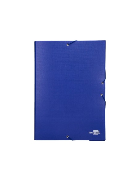 Carpeta proyectos liderpapel folio lomo 70mm carton forrado azul