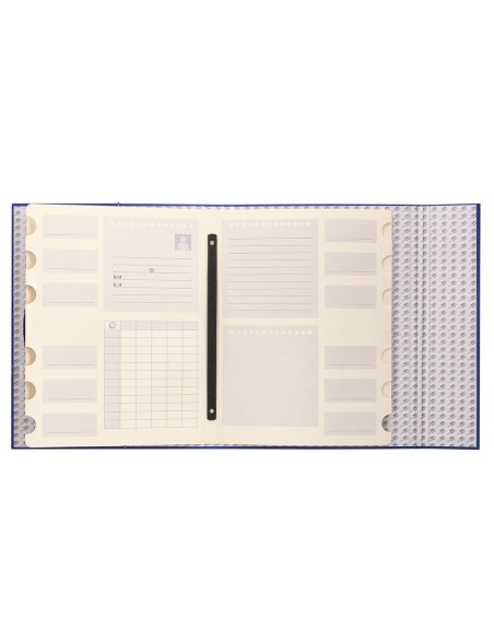 Carpeta clasificadora liderpapel 12 departamentos folio prolongado carton forrado azul