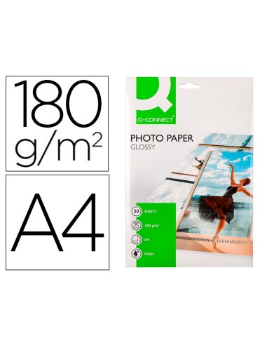 Papel q-connect foto glossy kf01103 din a4...