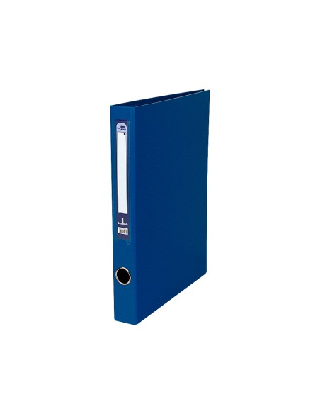 Carpeta de 2 anillas 25mm mixt as liderpapel folio forrado papercoat con ollao y tarjetero color azul