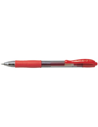 Boligrafo pilot g-2 rojo tinta gel retractil...