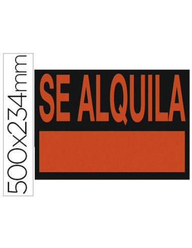 Cartel plastico archivo 2000 \"se alquila\"...